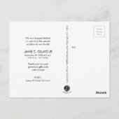 Gesegnetes Baby Geburt Ankündigung Drehbuch danke Postkarte (Rückseite)