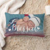 Gesegnetes | Baby-Geburtvalentines-Foto-Kissen Lendenkissen (Decke)