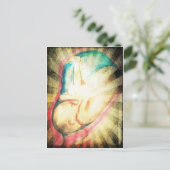 Gesegnetes Baby Postkarte (Stehend Vorderseite)