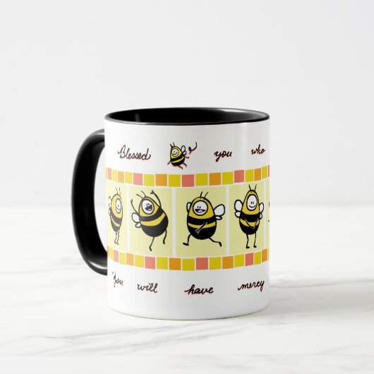 Gesegnetes Bee© das barmherzige Tasse (Vorderseite Links)