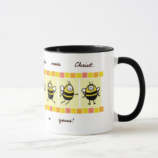 Gesegnetes Bee© die Armen im Geist Tasse (Rechts)