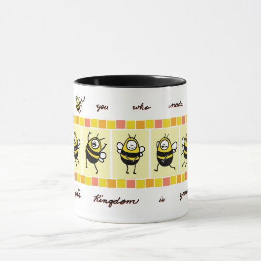 Gesegnetes Bee© die Armen im Geist Tasse (Zentrum)