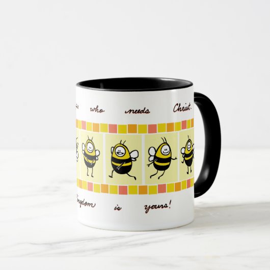 Gesegnetes Bee© die Armen im Geist Tasse (VorderseiteRechts)