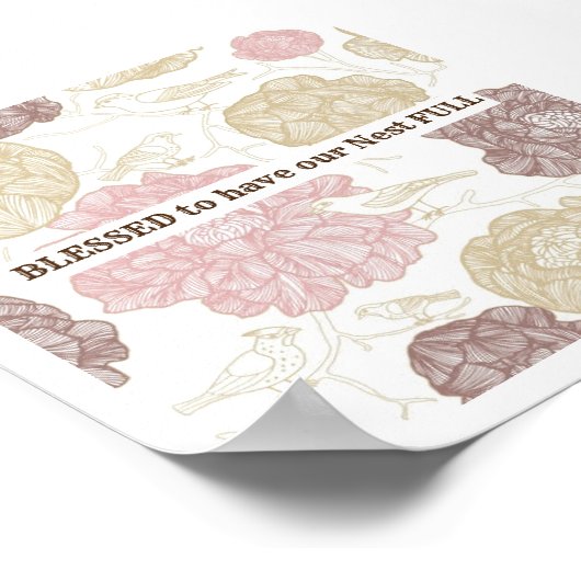 Gesegnetes Bird Nest Art Poster Wand Decke (Ecke)