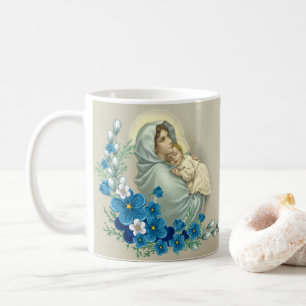 Gesegnetes Blumen Jungfrau-Marys Jesus Memorare Kaffeetasse