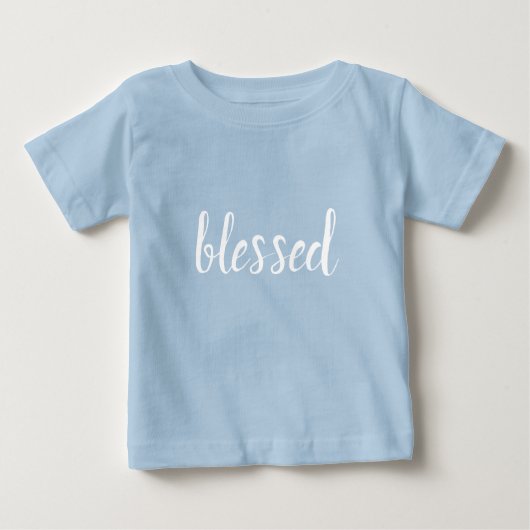 Gesegnetes Christlich Baby Boy Blue Baby T-shirt (Vorderseite)