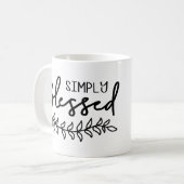 Gesegnetes Christliches Zitat Modernes Bauernhaus Kaffeetasse (Vorderseite Links)