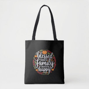 Gesegnetes dankbares Familien-Erntedankfest-Essen Tasche
