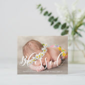 Gesegnetes Elegantes Foto Postkarte (Stehend Vorderseite)