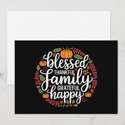 Gesegnetes Erntedank Feiertagskarte (Vorne/Hinten)