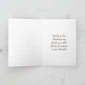 Gesegnetes Erntedank Feiertagskarte (Innenseite)