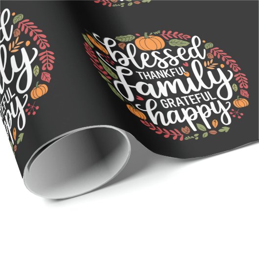 Gesegnetes Erntedank Geschenkpapier (Rolleneckpunkt)