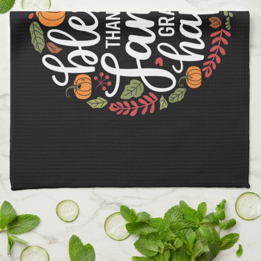 Gesegnetes Erntedank Geschirrtuch (Gefaltet)