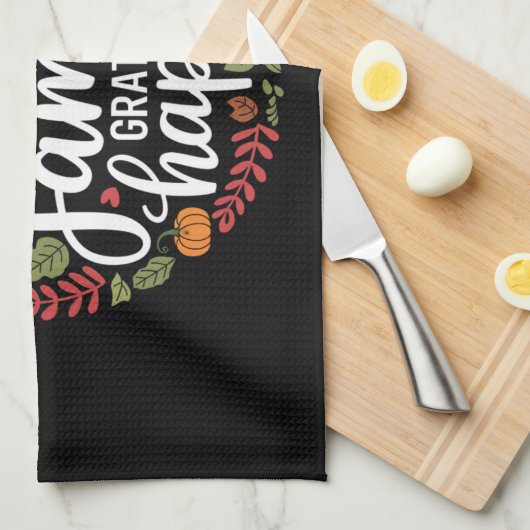 Gesegnetes Erntedank Geschirrtuch (Viertel Falte)