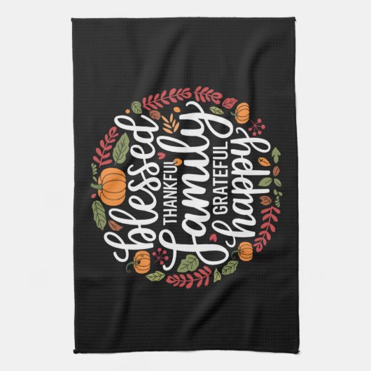 Gesegnetes Erntedank Geschirrtuch (Vertikal)