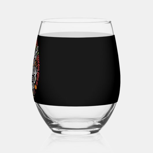 Gesegnetes Erntedank Weinglas Ohne Stiel (Rechts)