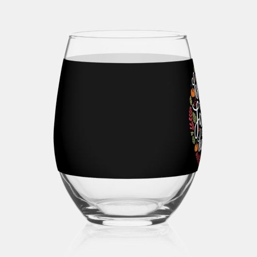 Gesegnetes Erntedank Weinglas Ohne Stiel (Links)