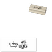 Gesegnetes Farmleben mit Kuh Gummistempel (Stempel)