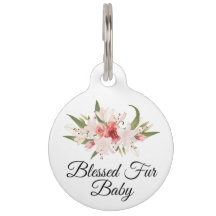 Gesegnetes Fellbaby mit Wasserfarben-Blumendesign