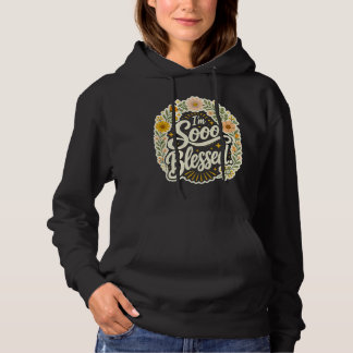 Gesegnetes florales christliches Design auf Basis  Hoodie