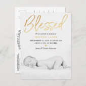 "Gesegnetes" Foto Ankündigungspostkarte (Vorne/Hinten)