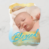 "Gesegnetes" Foto Feiertagskarte (Vorne/Hinten)