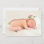 Gesegnetes Foto Girl Geburtshinweis Soft Overlay Ankündigung (Rückseite)