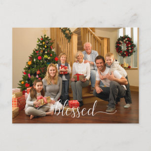 Gesegnetes Foto Weihnachten Postkarte