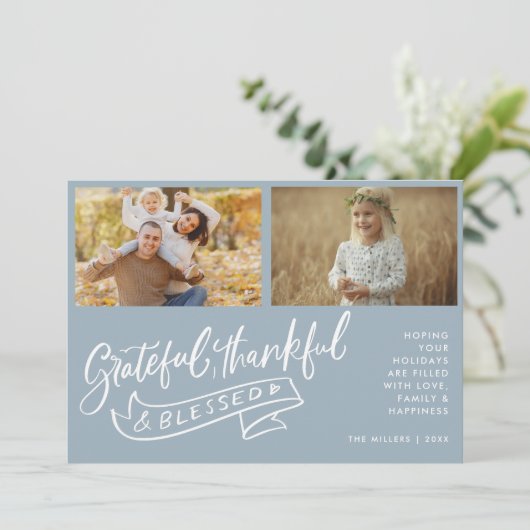 Gesegnetes Foto Weihnachtsfeiertag (Stehend Vorderseite)