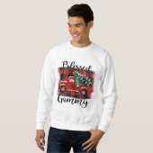 Gesegnetes Gammy Red Truck Weihnachtsbaum aus dem Sweatshirt (Vorne ganz)
