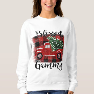 Gesegnetes Gammy Red Truck Weihnachtsbaum aus dem  Sweatshirt