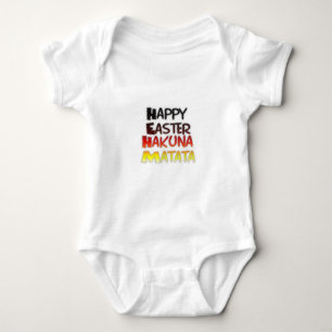 Gesegnetes Glück Ostern Hakuna Matata Ferienzeit Baby Strampler