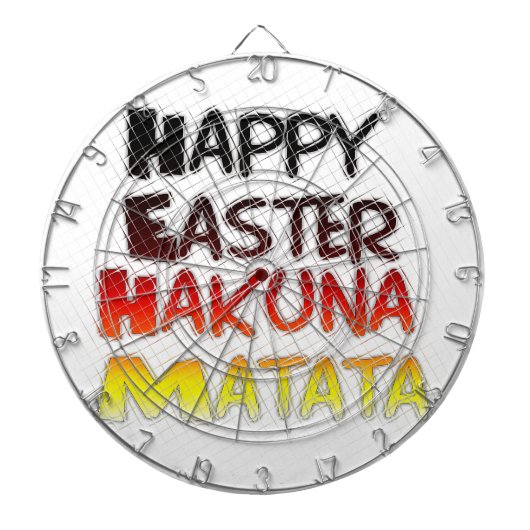 Gesegnetes Glück Ostern Hakuna Matata Ferienzeit Dartscheibe (vorne)