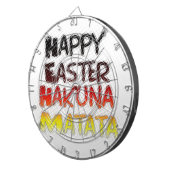 Gesegnetes Glück Ostern Hakuna Matata Ferienzeit Dartscheibe (Vorderseite rechts)