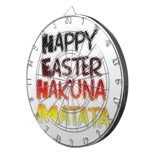 Gesegnetes Glück Ostern Hakuna Matata Ferienzeit Dartscheibe (Vorderseite rechts)