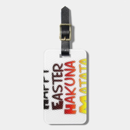 Gesegnetes Glück Ostern Hakuna Matata Ferienzeit Gepäckanhänger (Vorderseite vertikal)