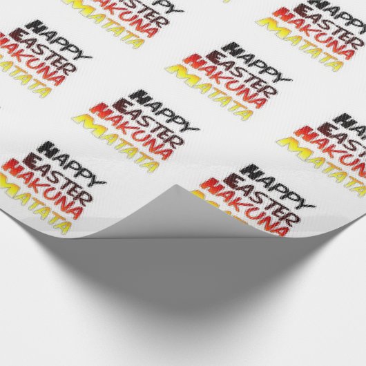 Gesegnetes Glück Ostern Hakuna Matata Ferienzeit Geschenkpapier (Ecke)