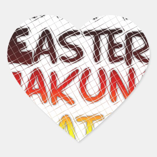 Gesegnetes Glück Ostern Hakuna Matata Ferienzeit Herz-Aufkleber (Vorderseite)