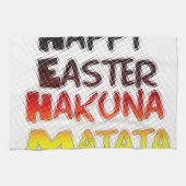 Gesegnetes Glück Ostern Hakuna Matata Ferienzeit Küchentuch (Horizontal)
