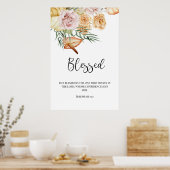 Gesegnetes glückliches Thanksgiving-Poster Poster (Küche)