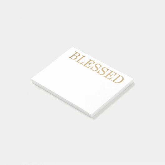 Gesegnetes Gold Post-it Klebezettel (angewinkelt)