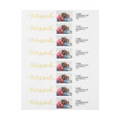 Gesegnetes Gold-Script | Feiertagslabels (Bogen)