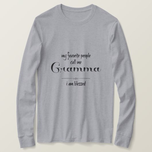 Gesegnetes Gramma (schwarzer Text) T-Shirt (Design vorne)