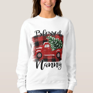 Gesegnetes Gruscha Red Truck Vintage Weihnachtsbau Sweatshirt