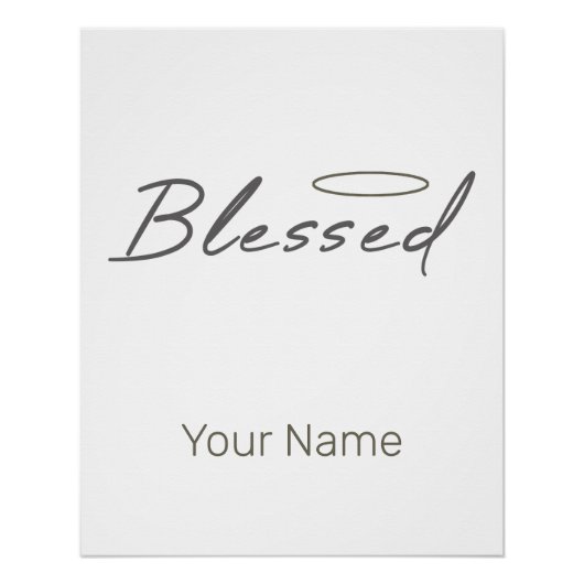 Gesegnetes Halo Religious Design für Christliches  Poster (Vorderseite)