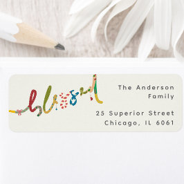 Gesegnetes handgemaltes Weihnachtsrücksendesiegel