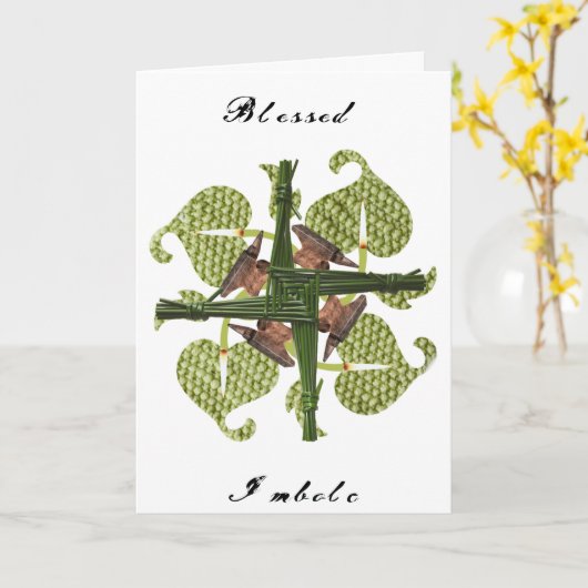 Gesegnetes Imbolc Karte (Gelbe Blume)
