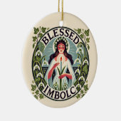 Gesegnetes Imbolc Keramik Ornament (Rechts)