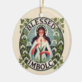 Gesegnetes Imbolc Keramik Ornament (Links)