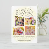 Gesegnetes Jahr für Jahr gelb im Blick | Feiertagskarte (Stehend Vorderseite)